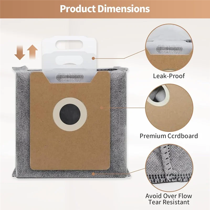 A88M 22Pcs Replacement Dust Bags For Eufy Clean G35+, G40+, G40 Hybrid+ Auto-Empty Station, Dust Bags Vacuum Accessories