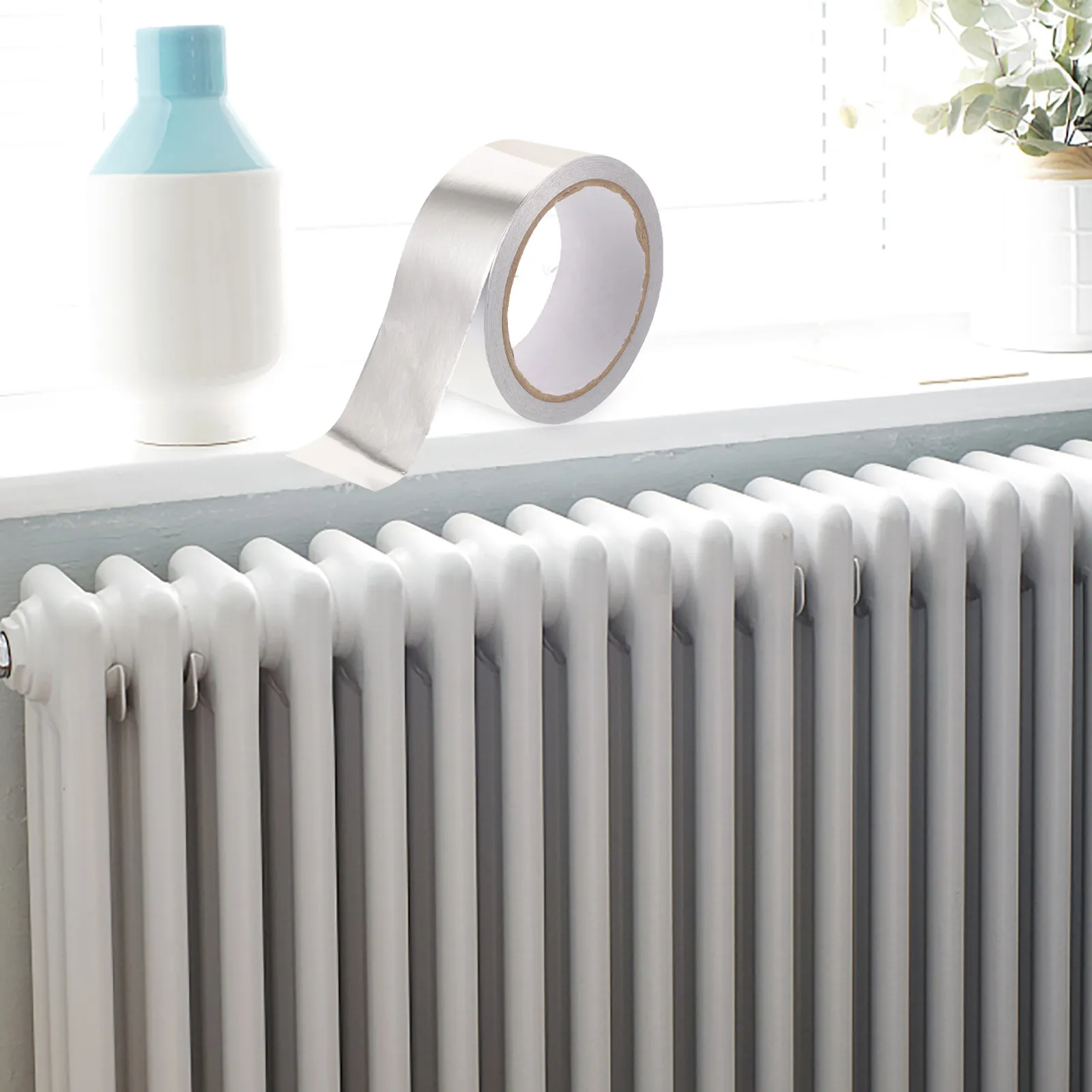 

2 рулона алюминиевой фольги для ремонта, высокопрочная, термостойкая, для воздуховодов, сушилок, металлическая лента для ремонта и изоляции вентиляционных систем