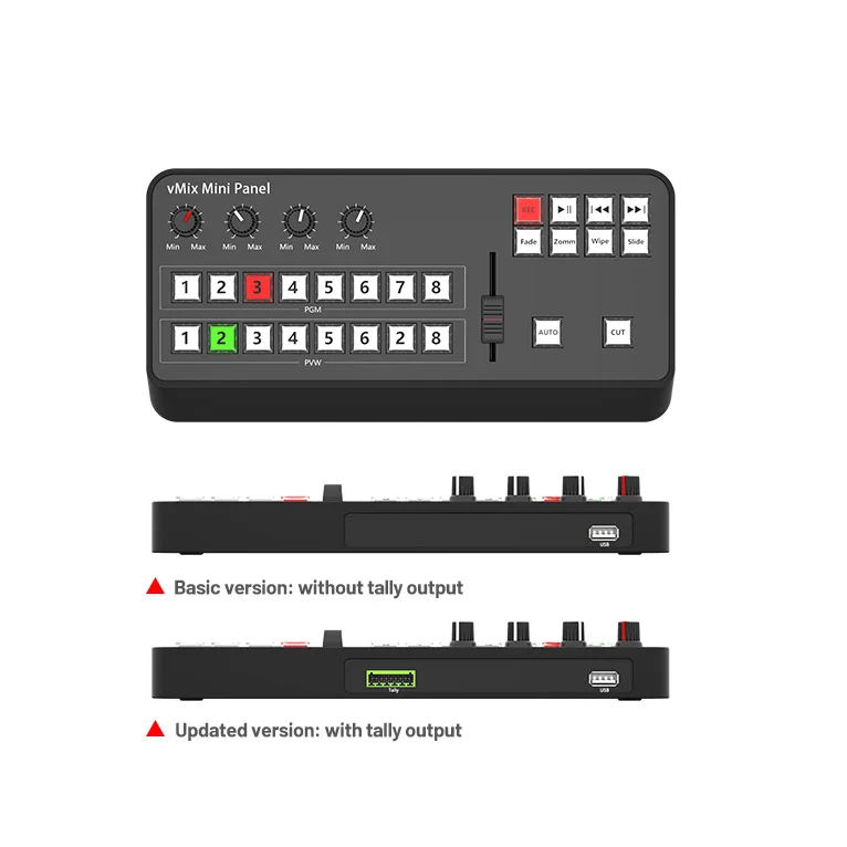 TYST Video Vmix Mini Switcher Control Panel MIDI2.0 Video Recording Switchboard Support Tally for OBS Ins TV Broadcasts