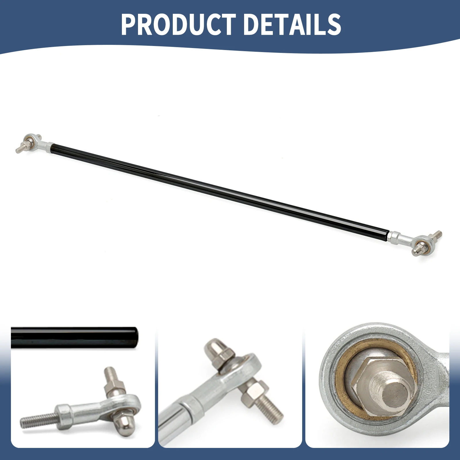 Brake Linkage Rod For Harley Sportster XL883 XL1200 2004-2013 Forward Controls – Black/Chrome Aluminum Direct Replacement view 5