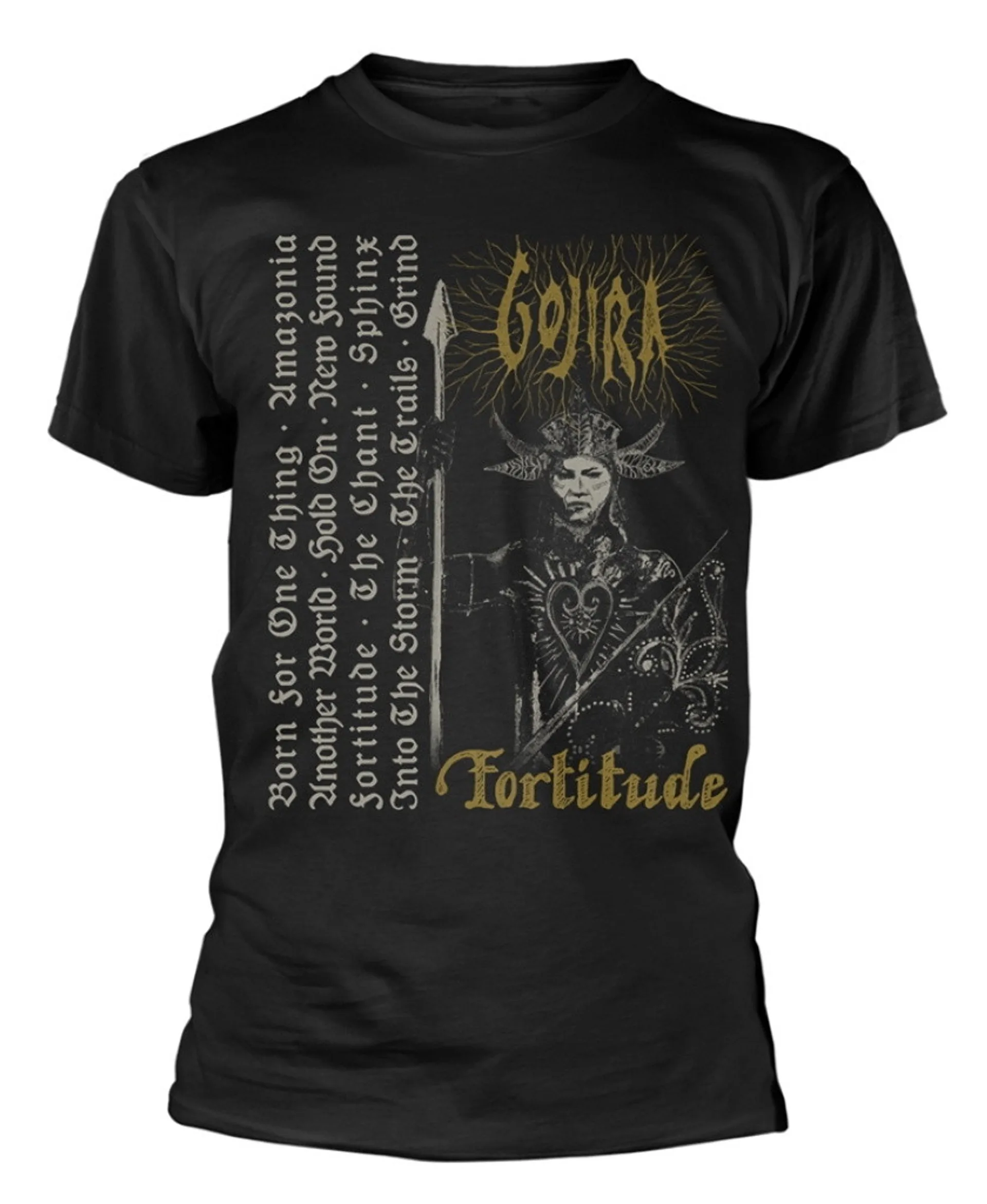 

Футболка Gojira Fortitude Tracklist для мужчин и женщин, хлопковые футболки с коротким рукавом, винтажные топы с рок-группой, летняя брендовая футболка, мужская одежда