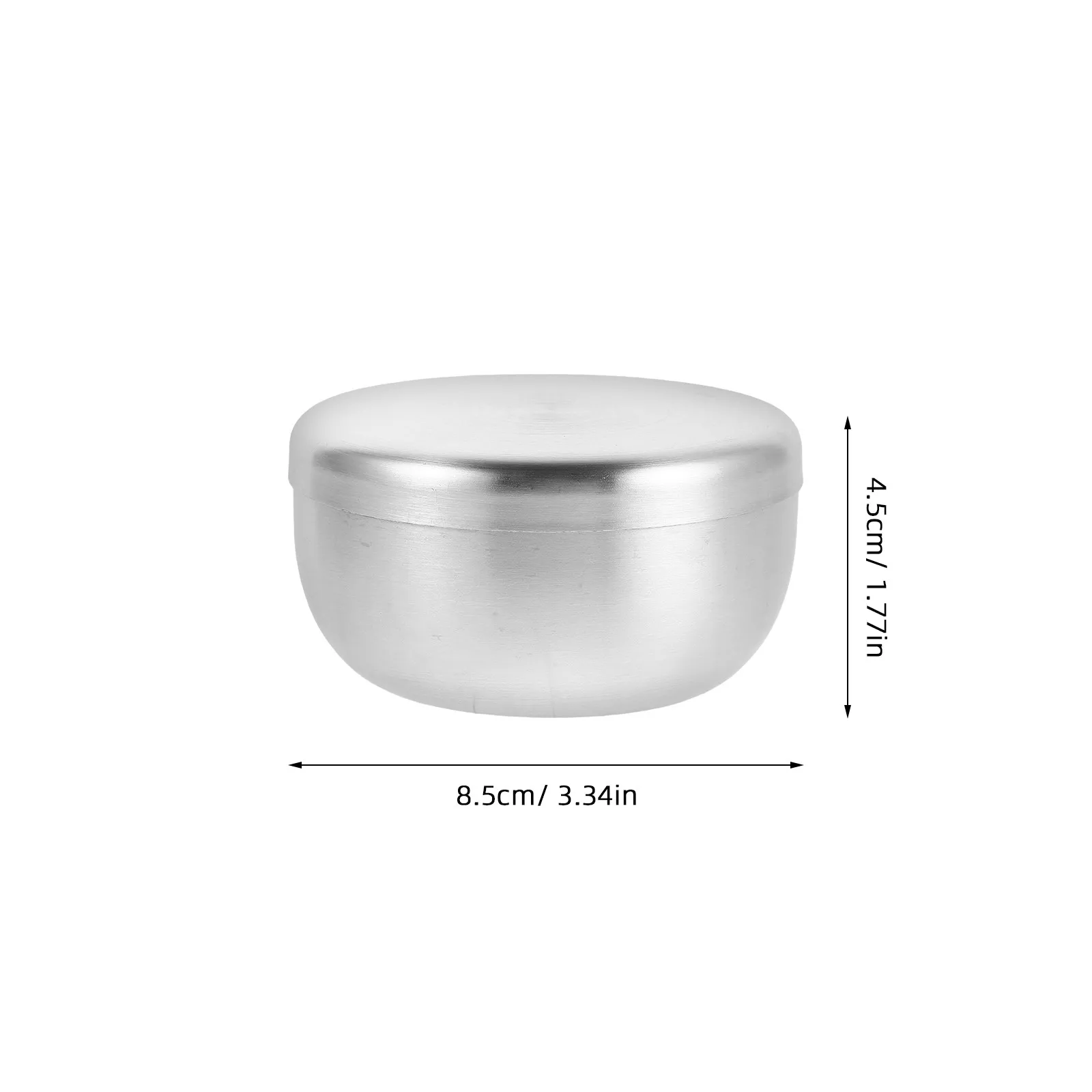4Pcs Stainless Steel Shaving Bowl Set Round Metal Mug Bowls Covered Multi Function Beard Shave Cream Bowl Travel Portable Small