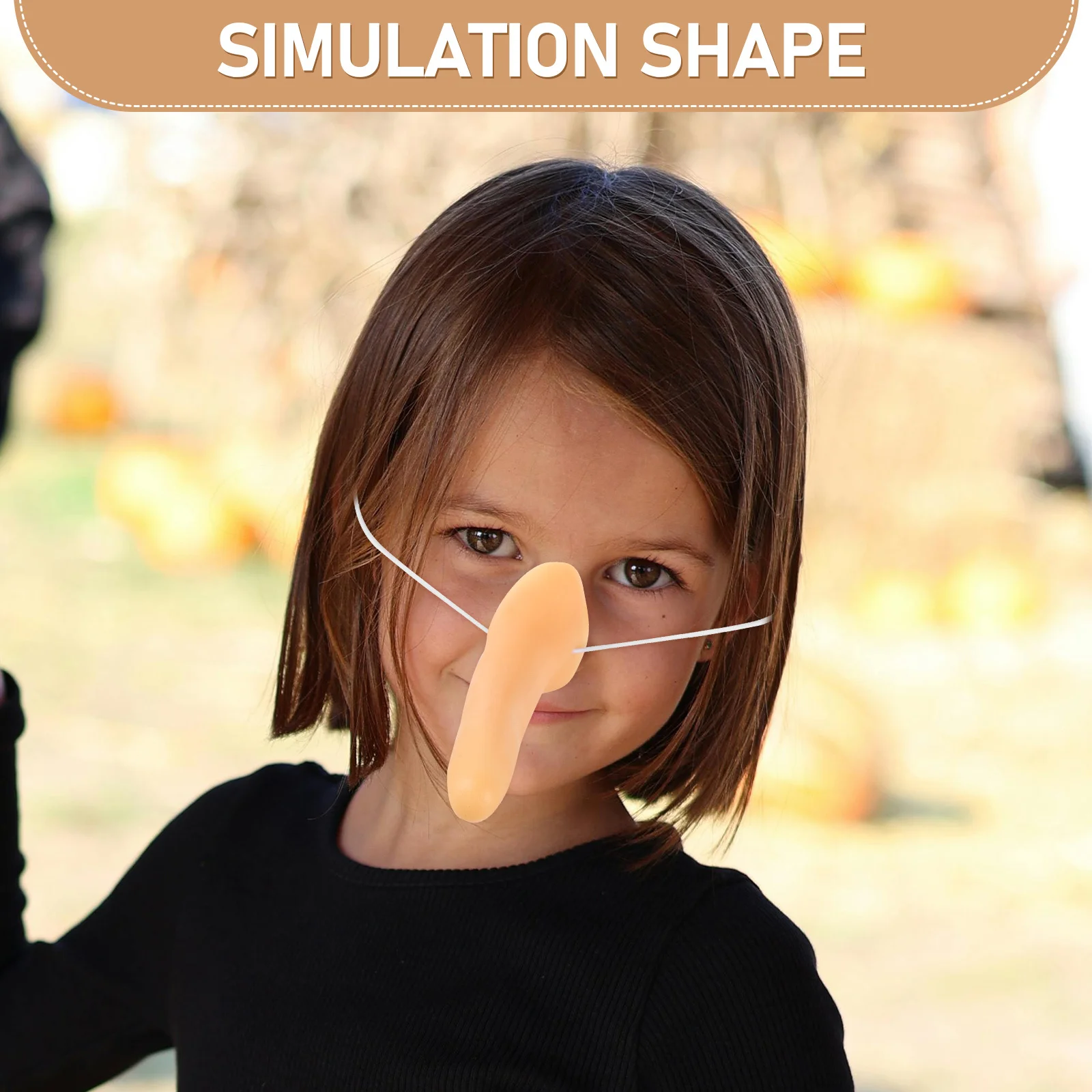 Nariz de hombre de madera de simulación, accesorio de nariz larga para Halloween, accesorio de actuación de fiesta, suministros de Cosplay, 2 uds.