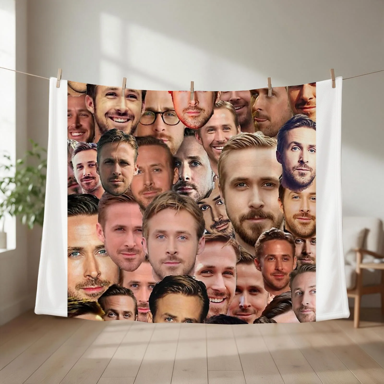 RYAN GOSLING Throw Blanket couch cozy soft plush fuzzy picnic outdoor blanket