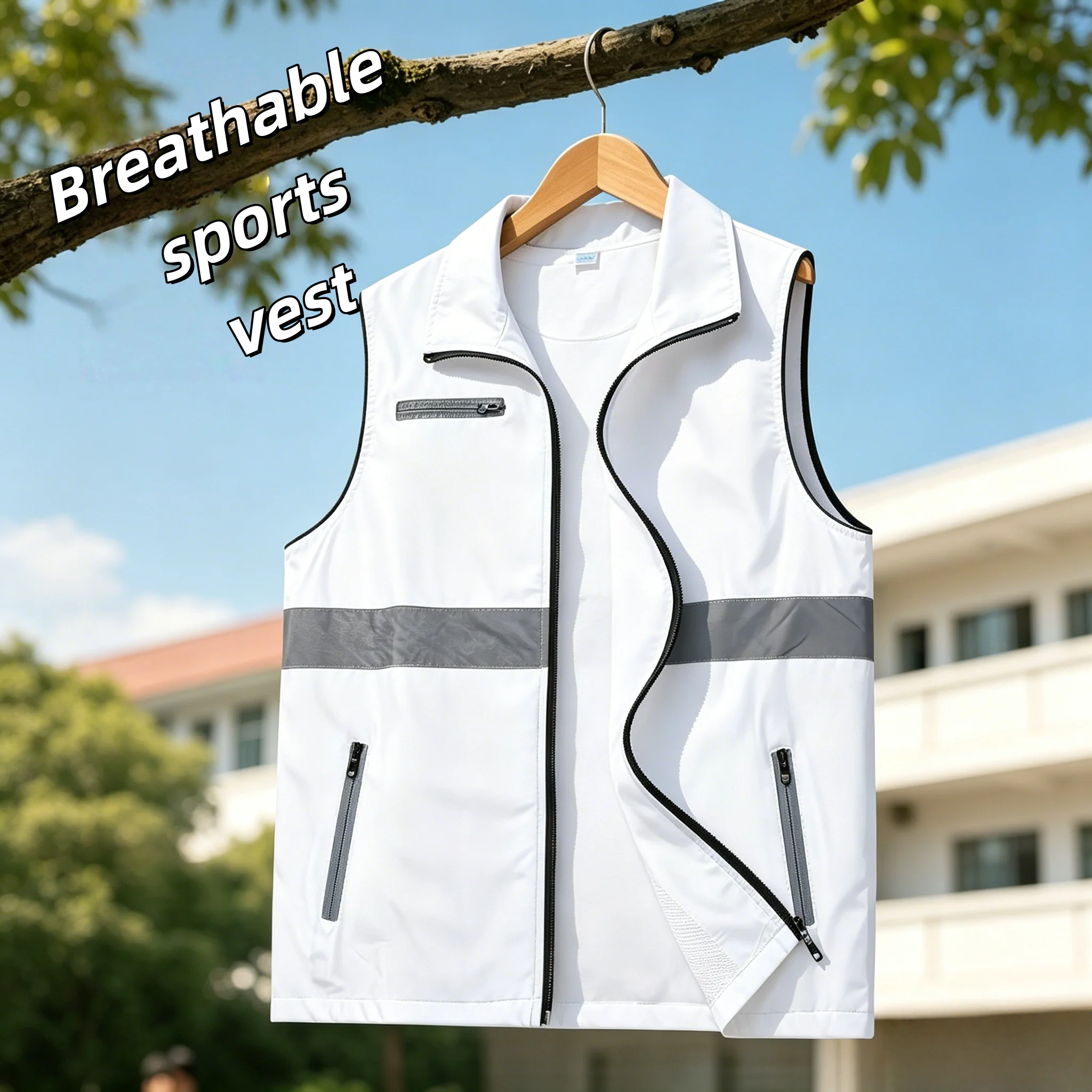 New Summer Sleeveless Thin Breathable Vest Universal Event Work Vest Volunteer Printing Logo