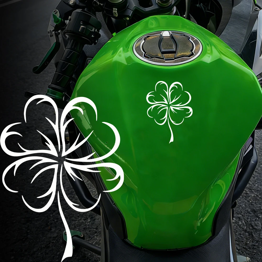 

1Pc Lucky Four Leaf Clover Vinyl Sticker Waterproof Self-Adhesive Decal for Motorcycle Fairing Fuel Tank Helmet Car Bumper Decor