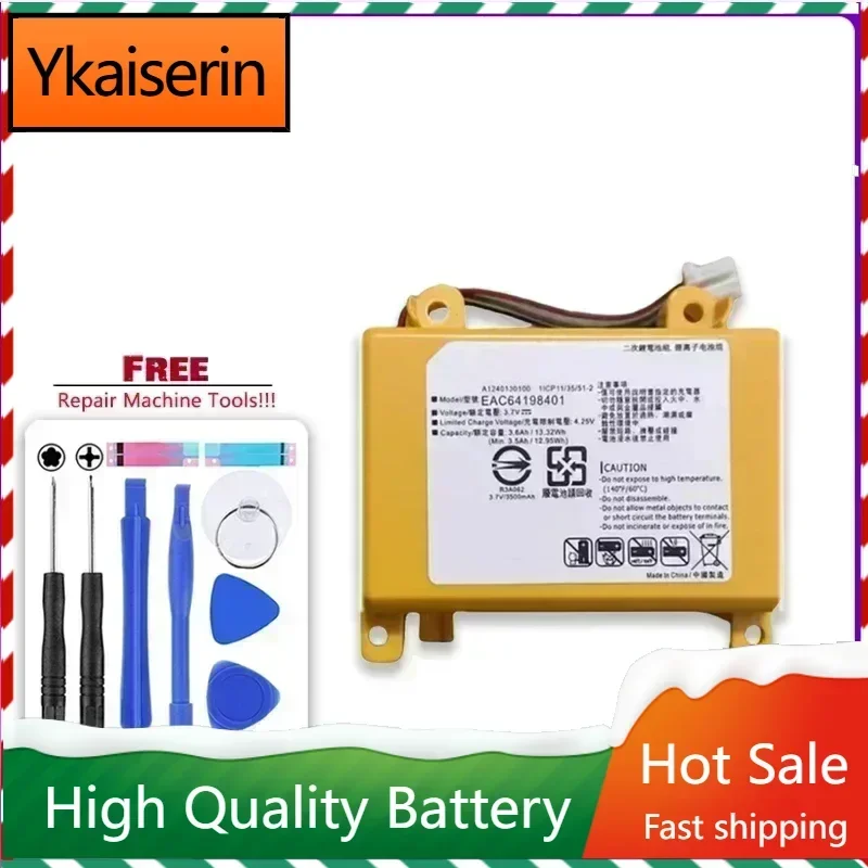 EAC64198401 3.7V 3600mAh Battery Suitable for LG EAC64198401 Cleaning Robot Battery Portable Batteries Warranty + Track Code