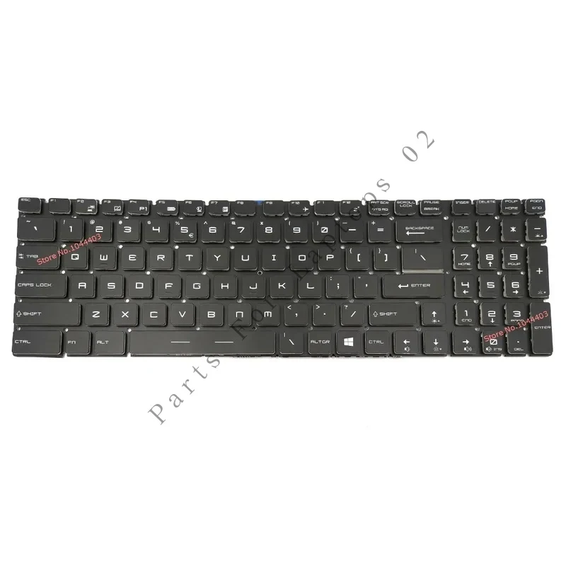 pp New laptop keyboard for MSI GL62 GL72 6QC 6QD 6QF Black Colorful Backlit Crystal Keys