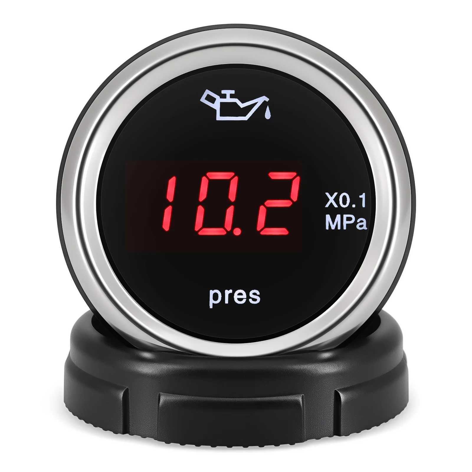 2 Zoll 52mm Digitales Öldruckmessgerät 0-1,0MPA mit Alarm 12V-24V Universal mit Öldrucksensor 1/8NPT für Auto, Motorrad, LKW – Detail 11
