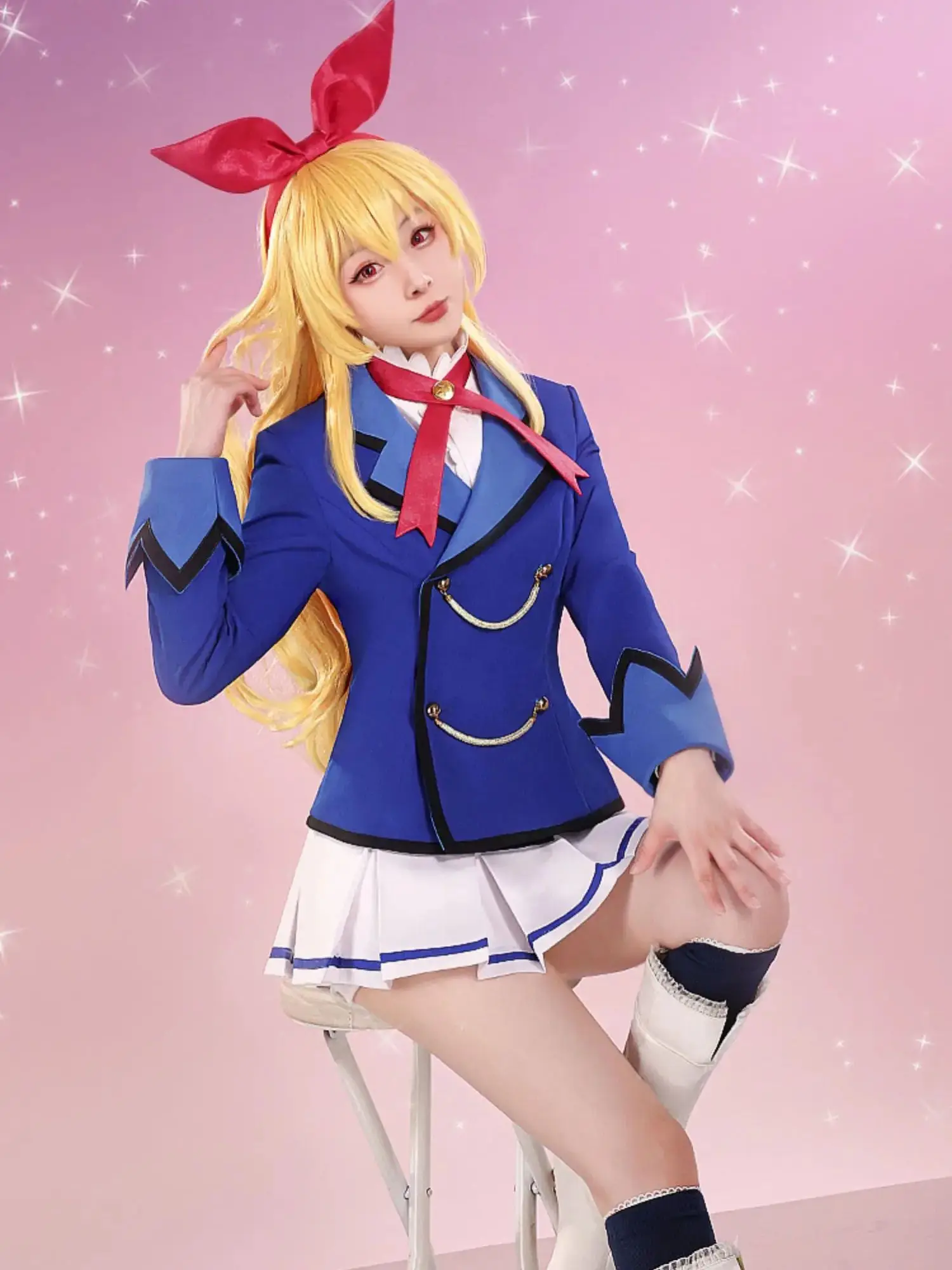 Game Hoshimiya Ichigo Cosplay Anime Aikatsu! Series Shoe Costume Sweet Lovely School Uniforms Halloween Party Role Play Clothing