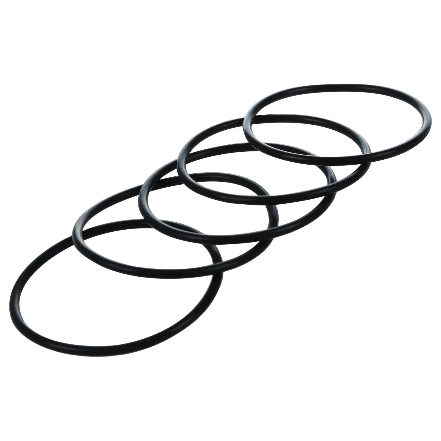 5Pcs 66mm x 60mm x 3mm Mechanical Black Rubber O Ring Oil Seal Gaskets