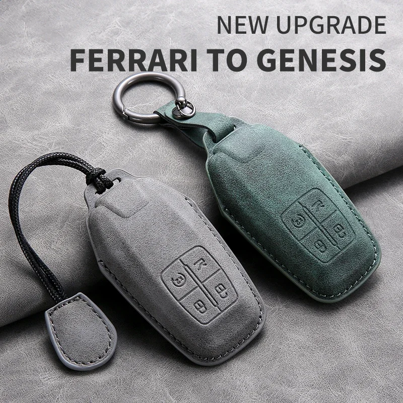 Multi Styles For Ferrari To Genesis Car Smart Key Case Cover Key Pack Remote Protection Sleeve Buckle Rope Special Accessories