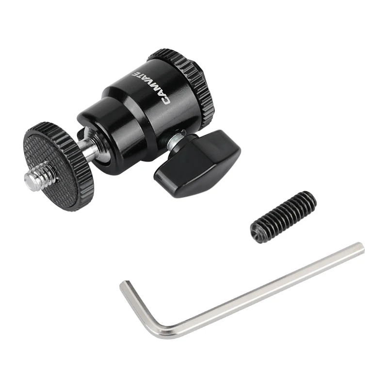 CAMVATE-حامل حذاء صغير ، رأس كروي ، حامل فلاش ، برغي لحامل الكاميرا ثلاثي القوائم C0868 ، 1/4