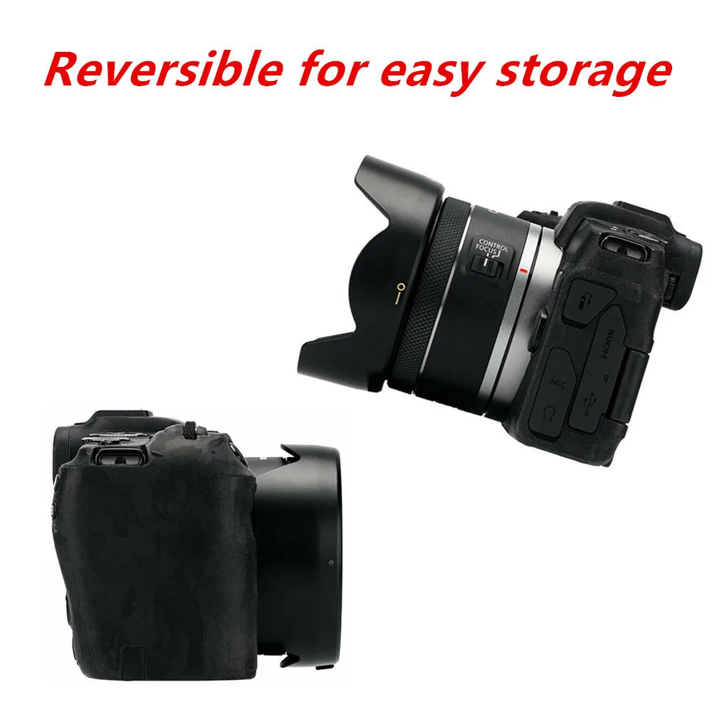 EW65C حربة عدسة هود البتلة UV تصفية غطاء تنظيف القلم لكانون RF 16 مللي متر f/2.8 STM عدسة على EOS R RP R5 R6 R7 R8 R10 R50 EW-65C
