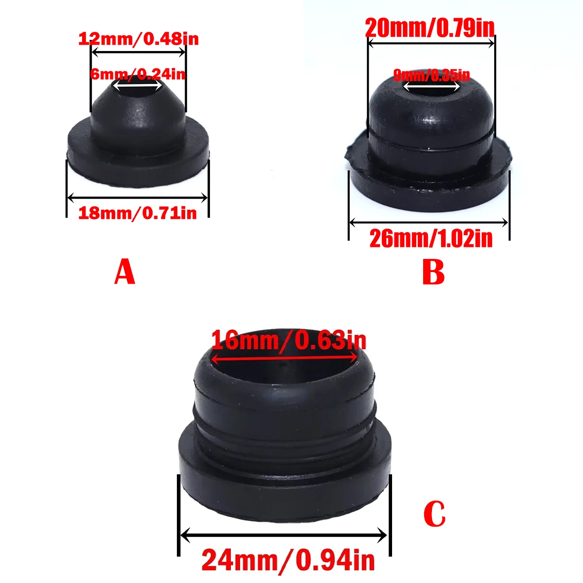 3pcs For BMW E93 N54 07-10 Washer Pump Grommet Windscreen Windshield Headlight Rubber Seal Gasket Reservoir Water Bottle Leaking view 2