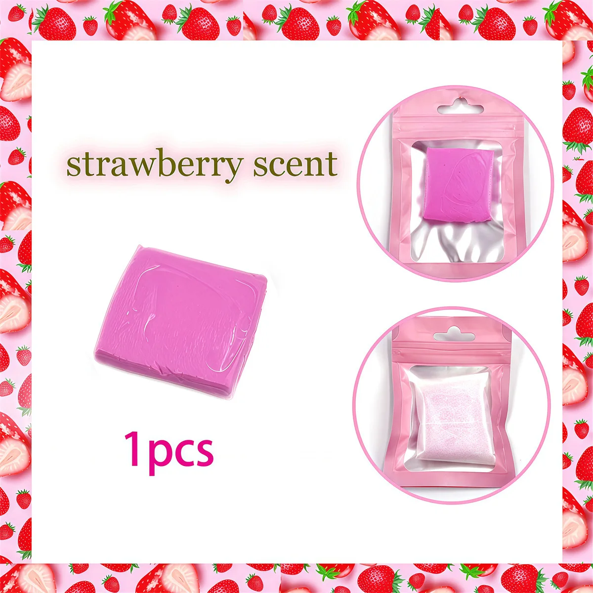 Scented Diamond Painting Clay, Stretchable Reusable Drill Mud, 4x3.4cm Block with Foil Bag, Fruit Scented for Diamond Art