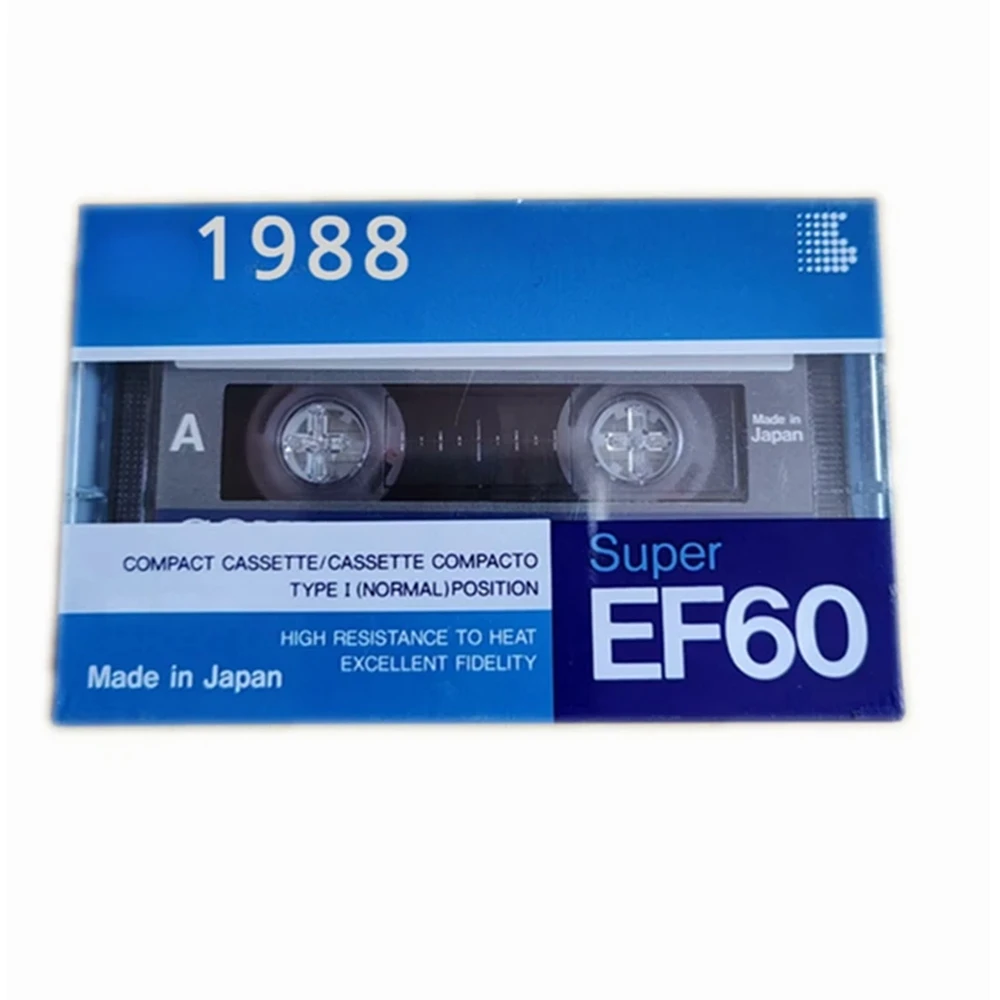 1Pcs 1988 Year Retro Sealed Normal Position Blank Cassette Tape EF60 Collection - Single