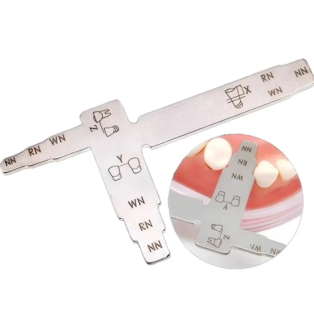 T Shape Dental Implant Measuring Ruler Stainless Steel Implant Locating Caliper for Measure Interdental Distance Dentistry Tool