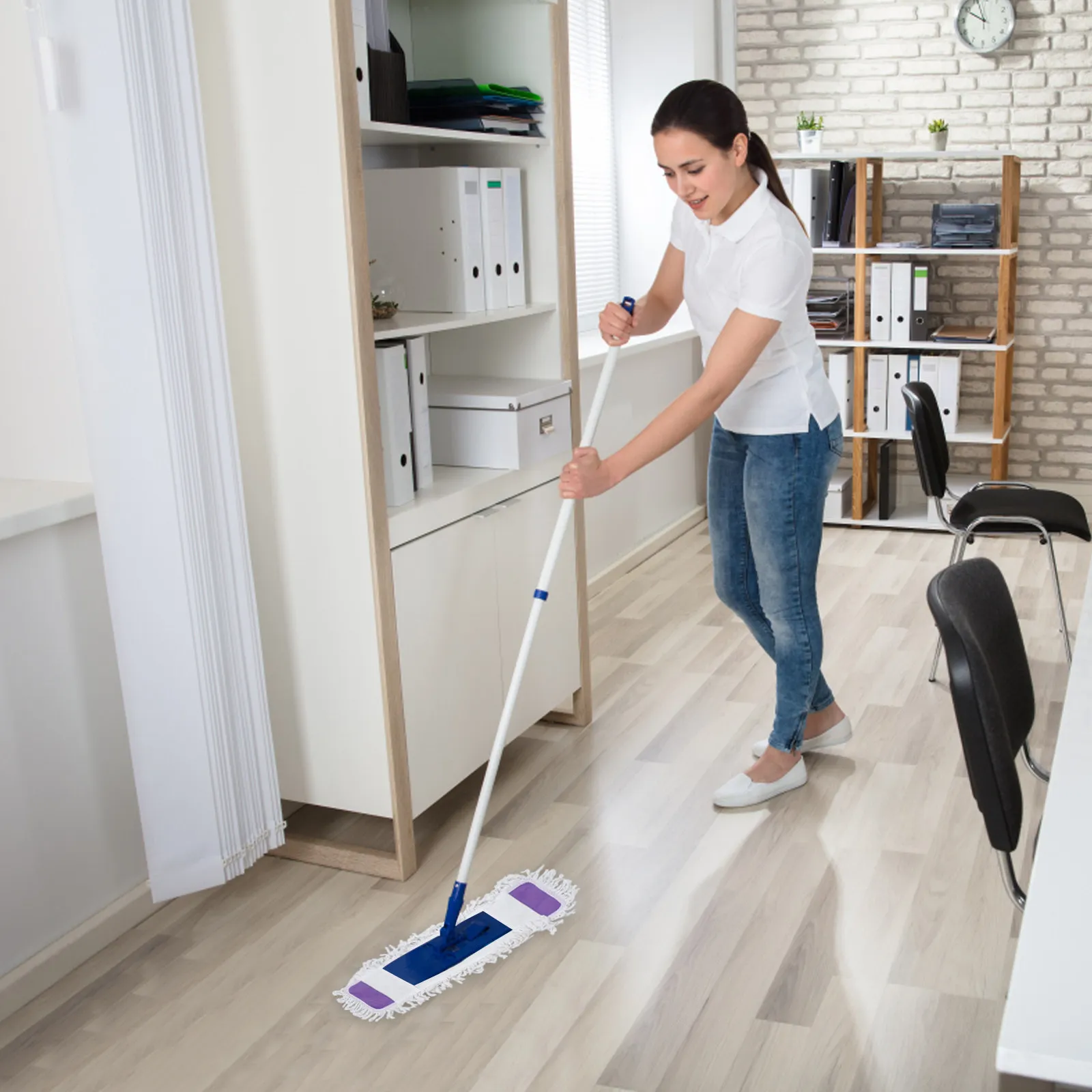 High Absorbency Microfiber Mopping Pad Set for Wet Dry Mopping Floor Cleaning Cloth Removes Pet Hair Dust Dander from Hardwood