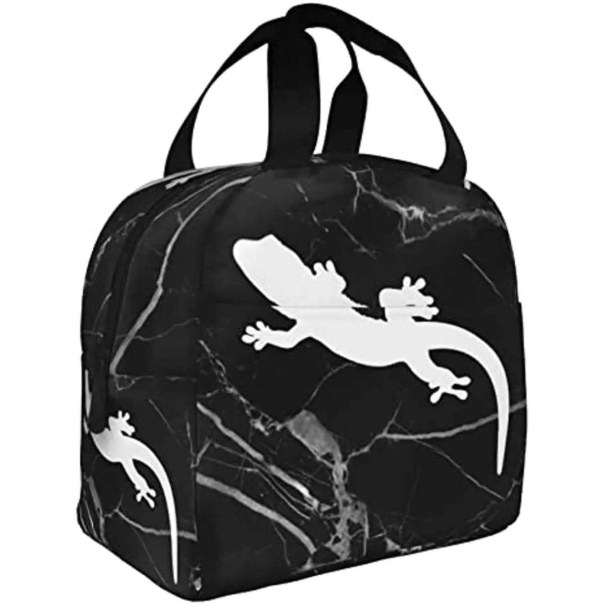 Lizard-gecko-reptile-bags-Lunch-bags กระเป๋ากระเป๋าทำความเย็นสำหรับกล่องใส่อาหารกลางวันเก็บอุณหภูมิกระเป๋าปิคนิคอาหารกลางวันสำหรับผู้หญิงผู้ชายเด็กผู้ชายเด็กผู้หญิงสำนักงานโรงเรียน