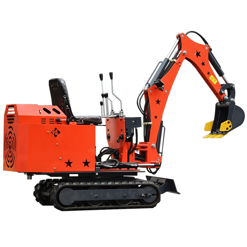 Miniexcavadora personalizada con motor diésel de 0,8 toneladas y 1 tonelada, máquina excavadora pequeña usada para jardín agrícola, entrega rápida