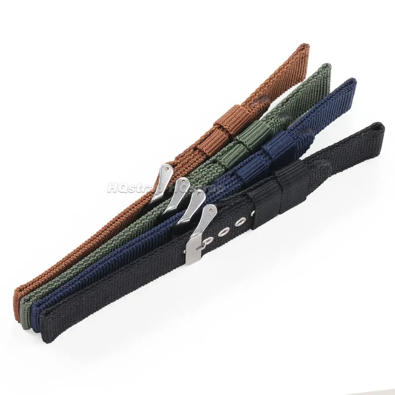 세이코 캔버스 밴드 용 16mm 18mm 20mm 22mm 24mm 나일론 스트랩 오메가 유니버설 팔찌 용 군용 스포츠 편안한 손목 밴드