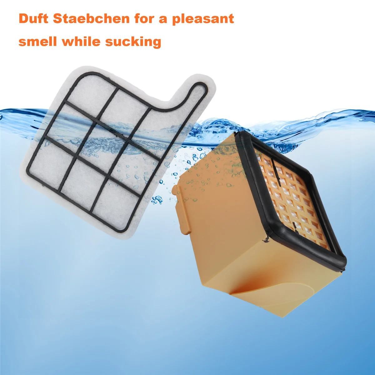 EQAZ-Zubehoer セット Vorwerk - コーボルド 135/136 / 135SC / - 2 x 衛生フィルター + 2 x モーター保護フィルター + 6 x フレグランス