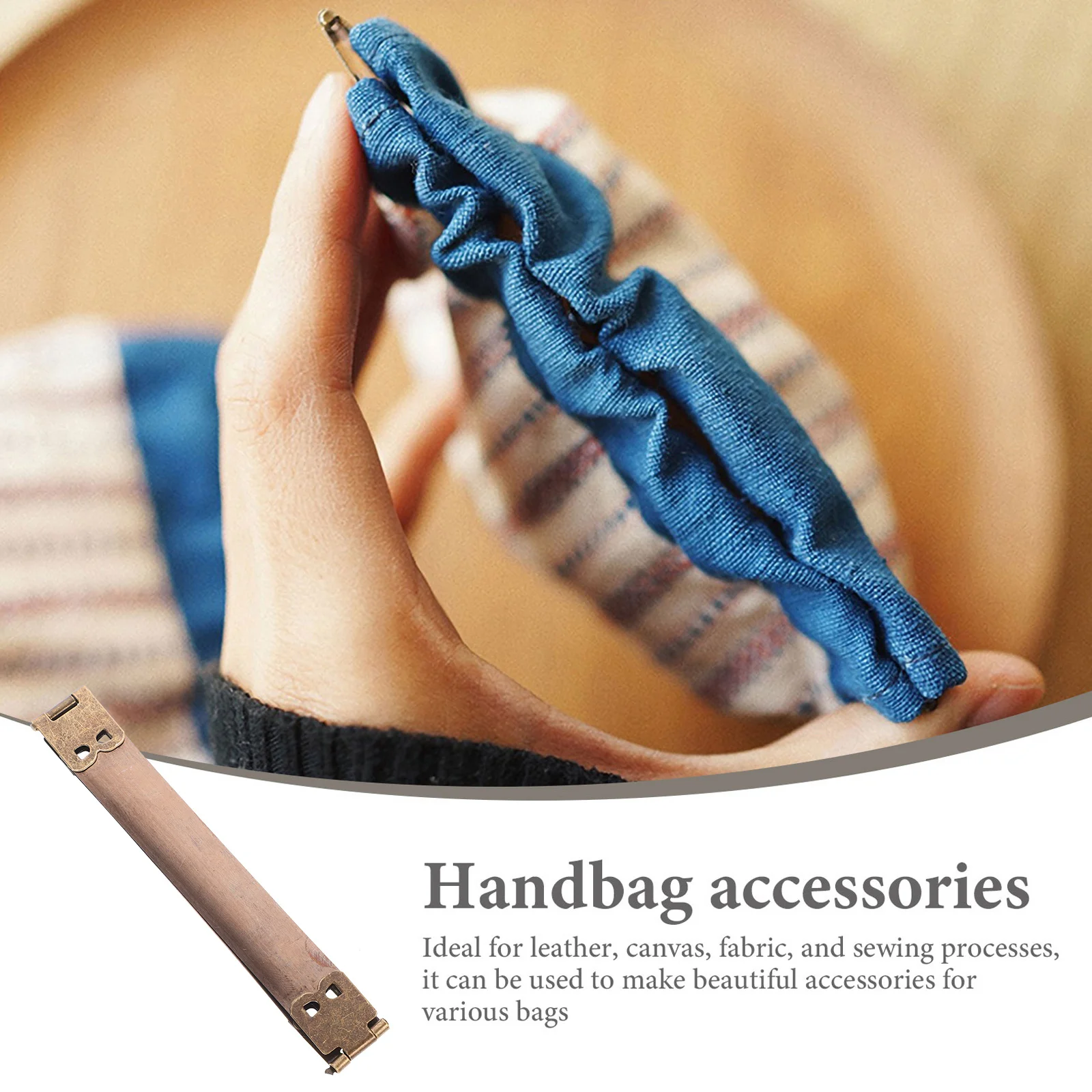 

10Pcs Metal Internal Flex Frames Copper Color Replacement Spring Clips Handbag Hinges for DIY Purse Clasp Bags Sewing