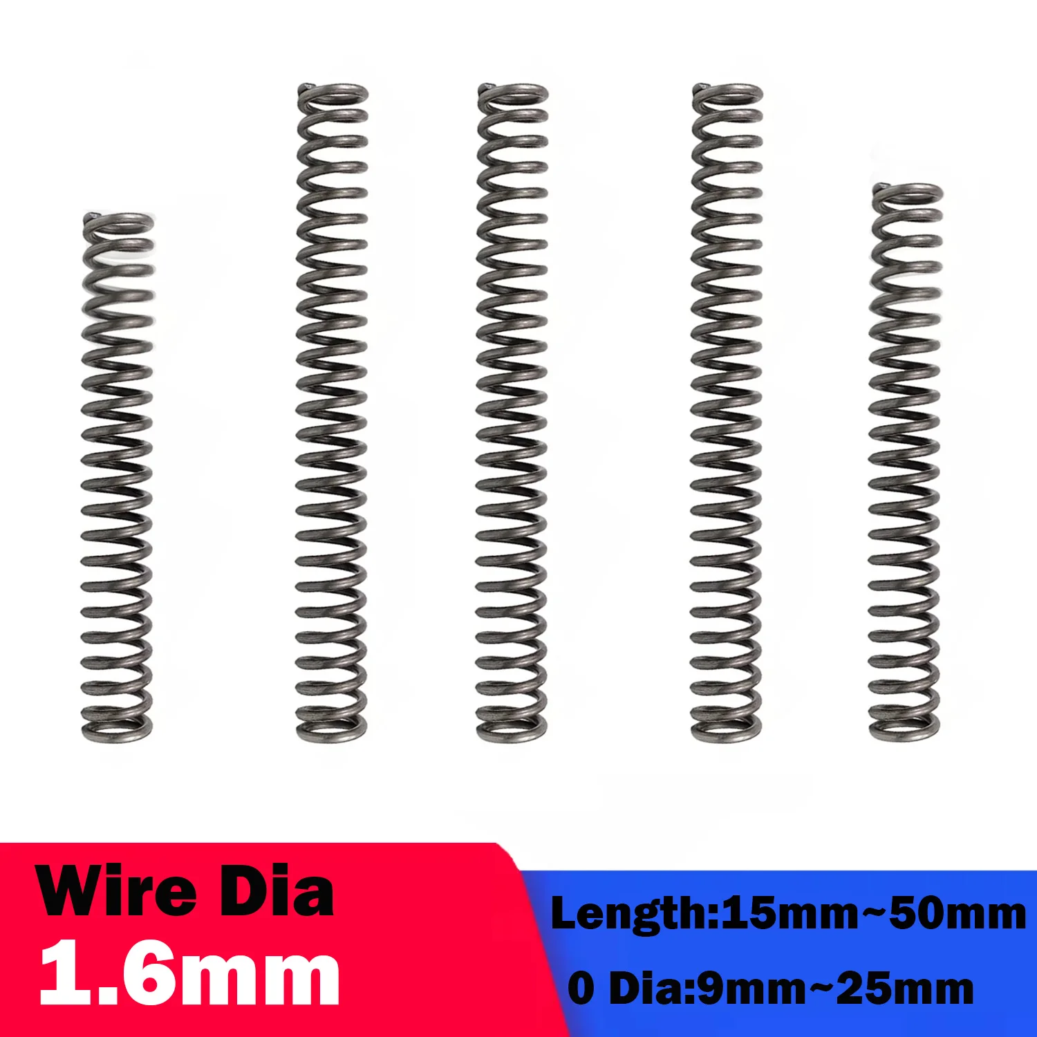10Pcs/Lot Springs Steel 1.6mm Outside Diameter 9~25mm Compression Spring Return Spring  Steel Wire Diameter