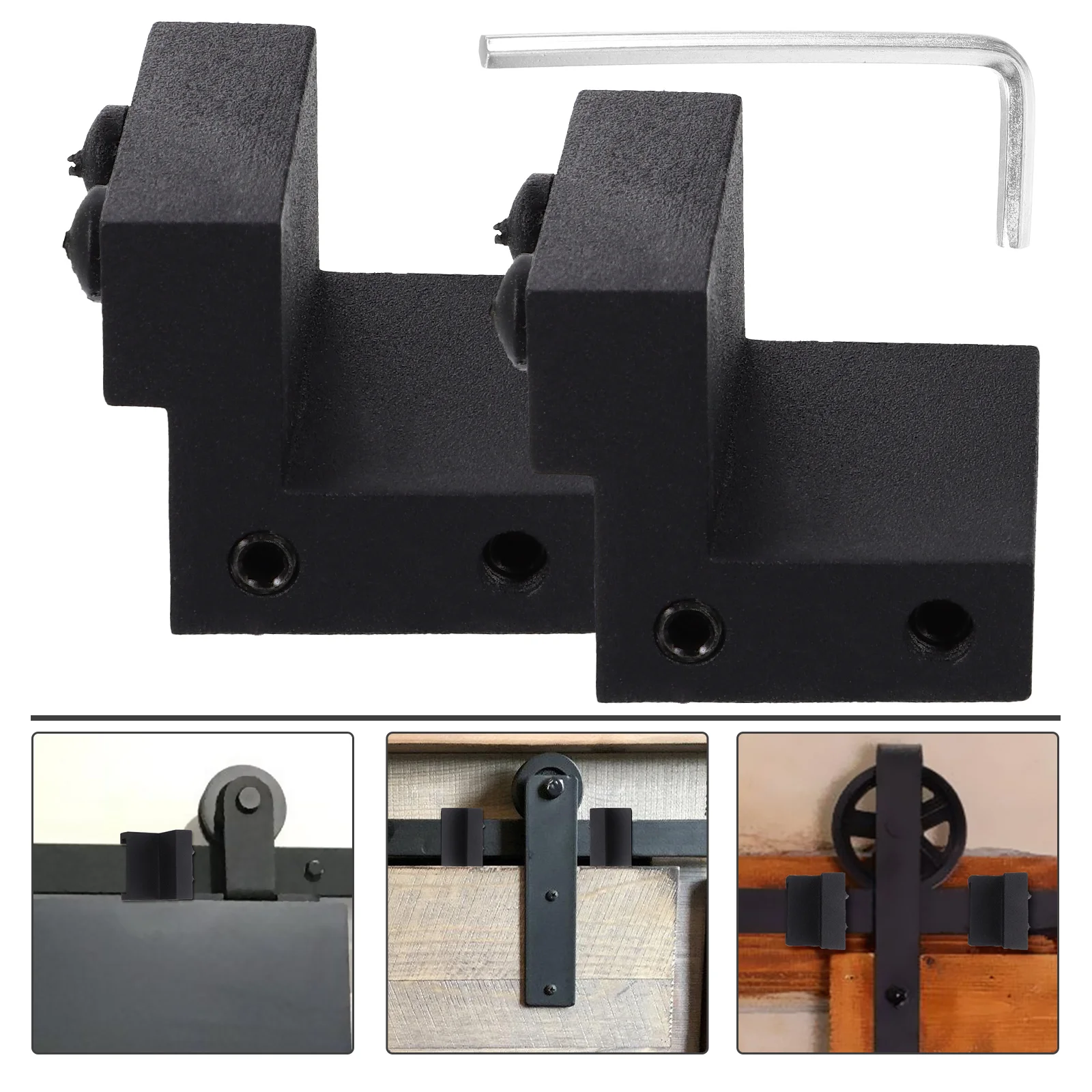 

2 Pcs Barn Door Stopper for Track Sliding Household Bumper Aluminum Alloy
