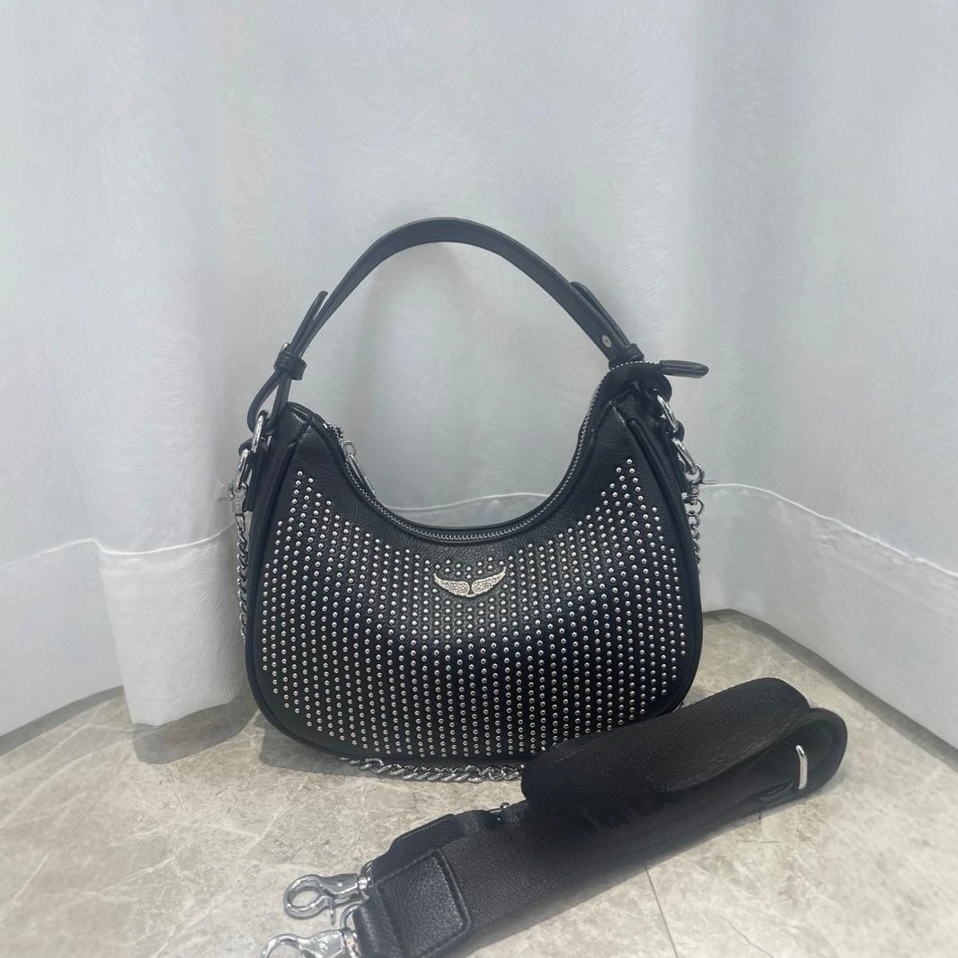 

Slouchy Shoulder Bag 2026, Women's Rhinestone Studded Crossbody Purse, Casual & Versatile Day-to-Night Sparkling Bag