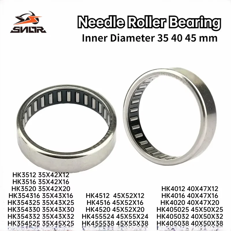 SNOR 2PCS HK Needle Roller Bearing ID 35/40/45mm HK3512 HK3516 HK3520 HK354316 HK354325 HK4020 Auto Pressed Bearing Spare Parts