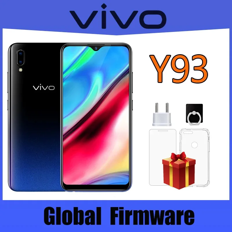 VIVO Y93 옥타코어 안드로이드 8.1 스마트폰, 얼굴 ID 휴대폰, 듀얼 SIM, 6.2 인치, 13MP + 2.0MP 카메라, 4GB RAM, 64GB ROM 