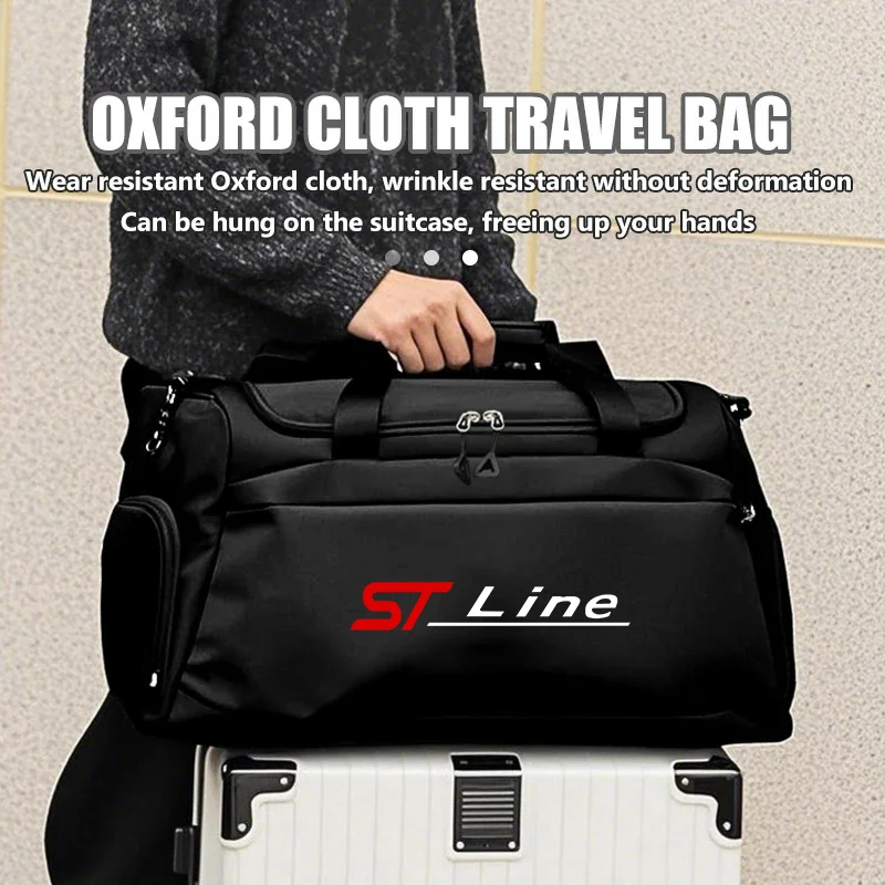 Ultralarge Capacity Travel Bag Luggage Handbag Fitness Bag Single Shoulder Bag for ST-line Mondeo Ford Fiesta ST Car Accessories