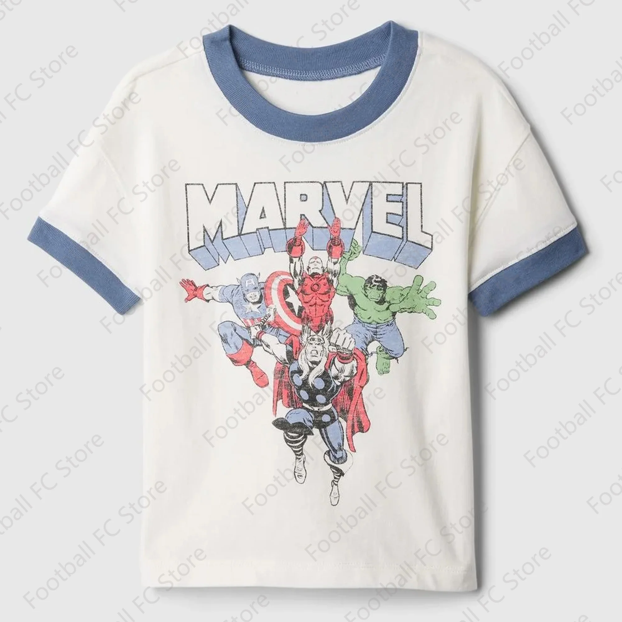 2024 New Arriavl Vacation Beach Summer Marvel Grafikli Shirt Cartoon Cute Environmental Protection Material For kid/Adult Tee