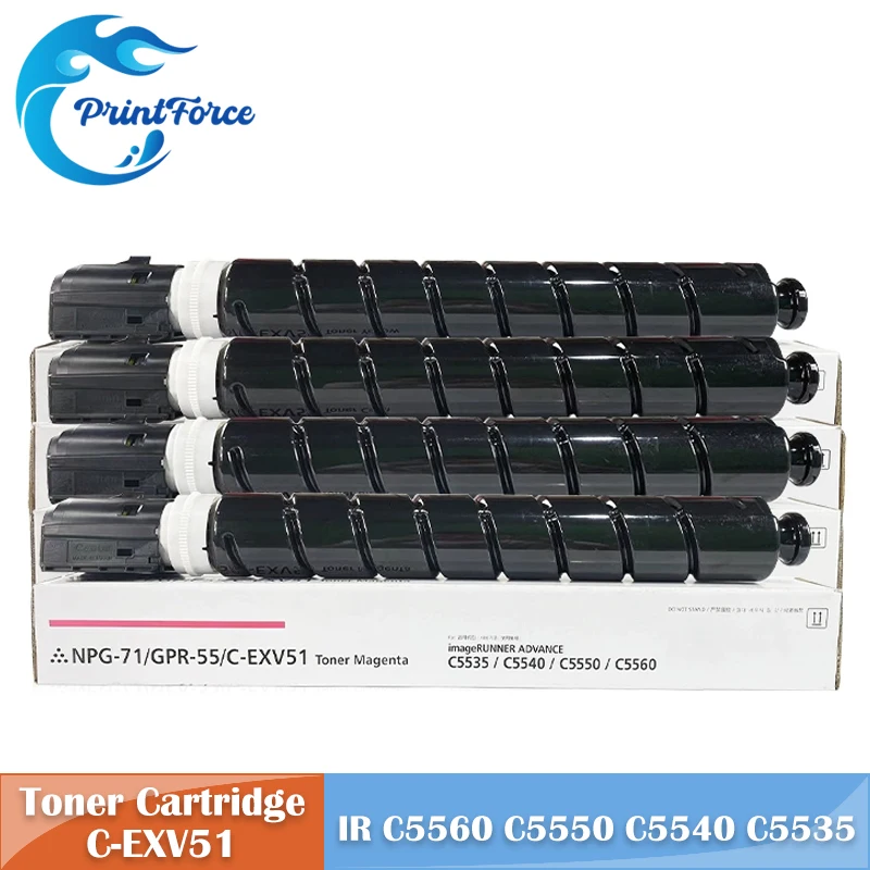 C-EXV51 Europe & Middle East & Africa Premium Toner Cartridge for Canon IR ADV C5560 C5550 C5540 C5535