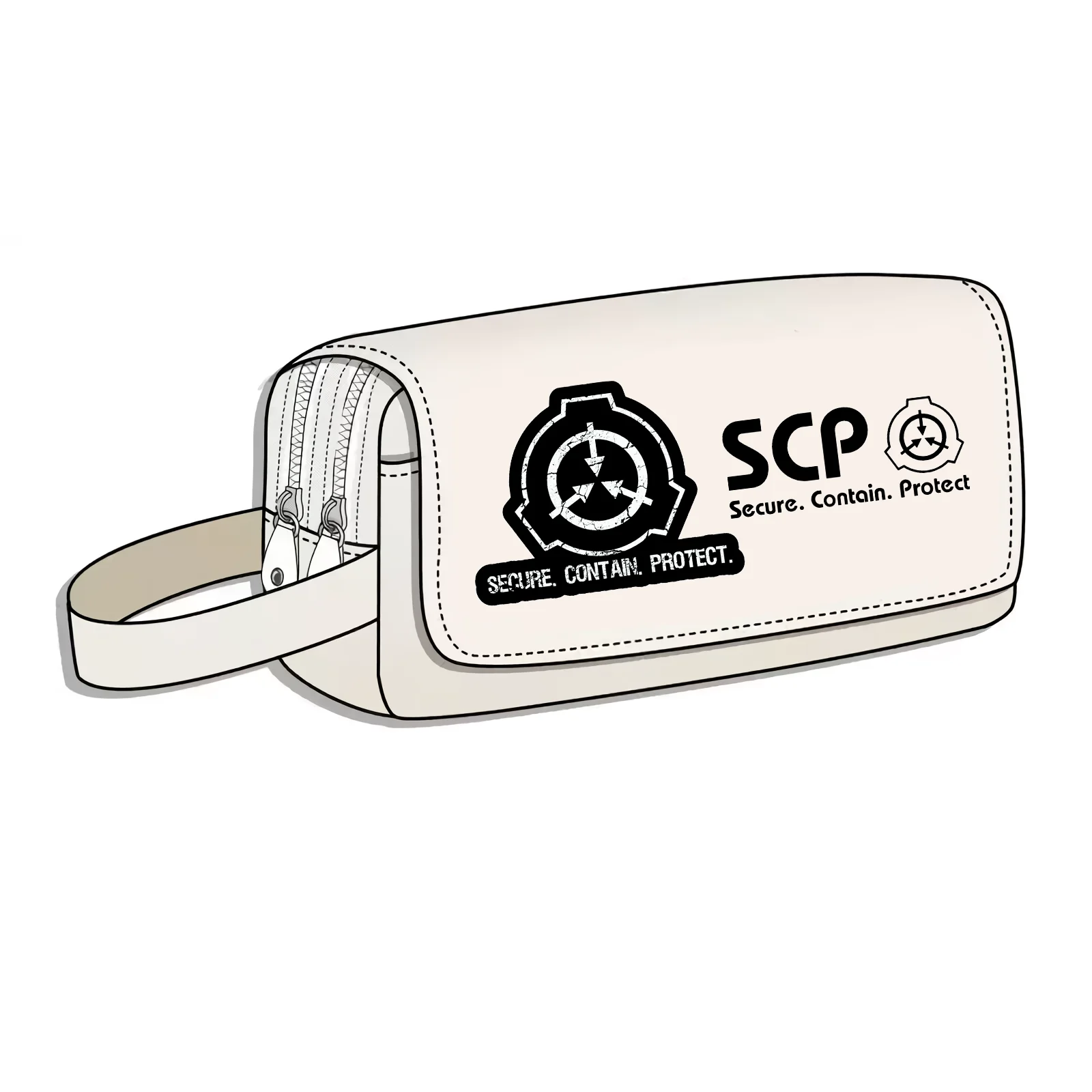 

SCP Foundation большой емкости холст пенал SCP пенал прочные сумки для хранения канцелярских принадлежностей мультяшная сумка-органайзер для макияжа
