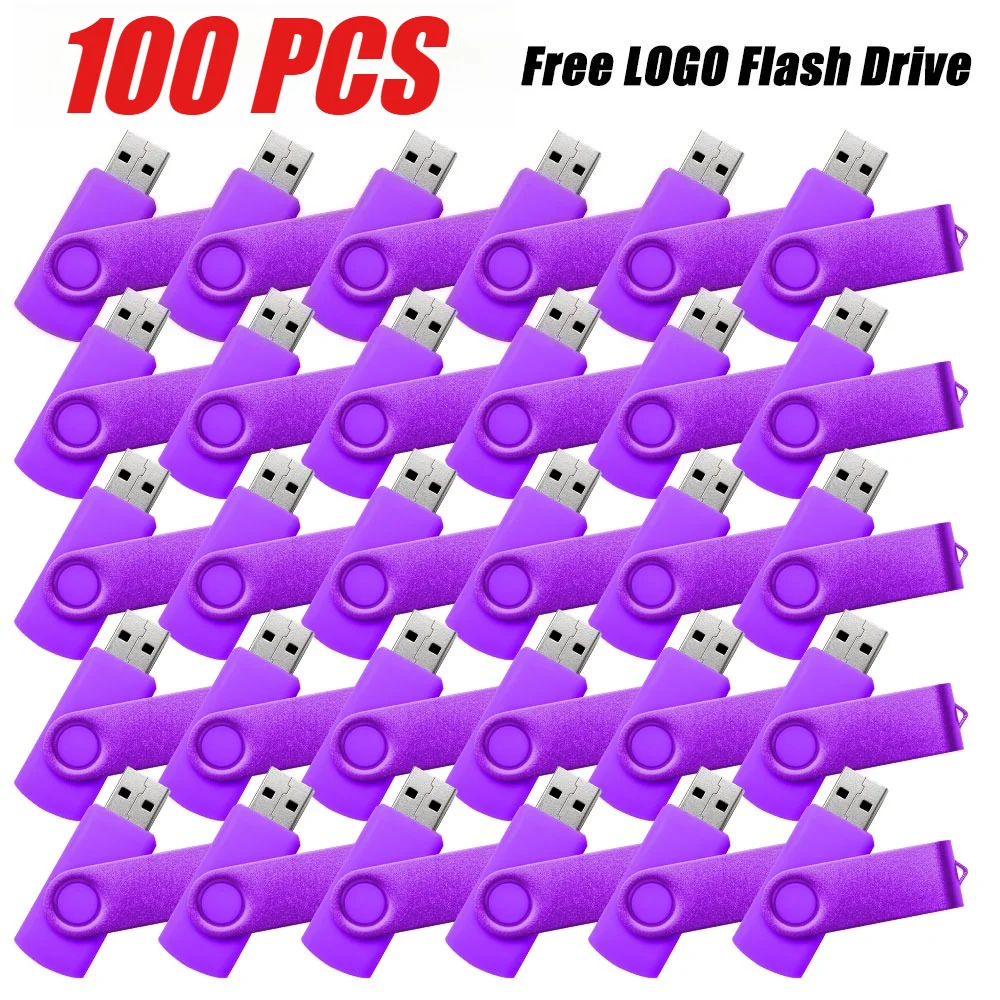 100Pcs/Lot USB 2.0 Flash Drive Pendrive 1GB 2GB 4GB 8GB Waterproof Pen Drive 16GB 32GB 64GB Memory Stick Free Personalized Logo