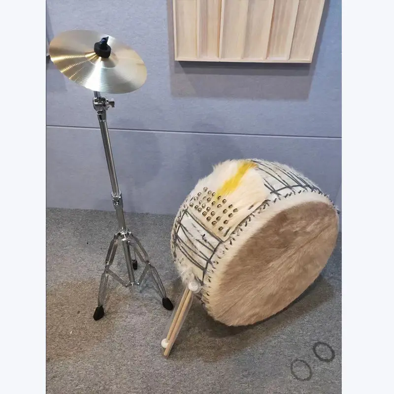 Percussion Instrument Authentic Camel Skin Mongolian Drum High Goat Skin Tuva Drum Handmade Hunger Drum Hammer
