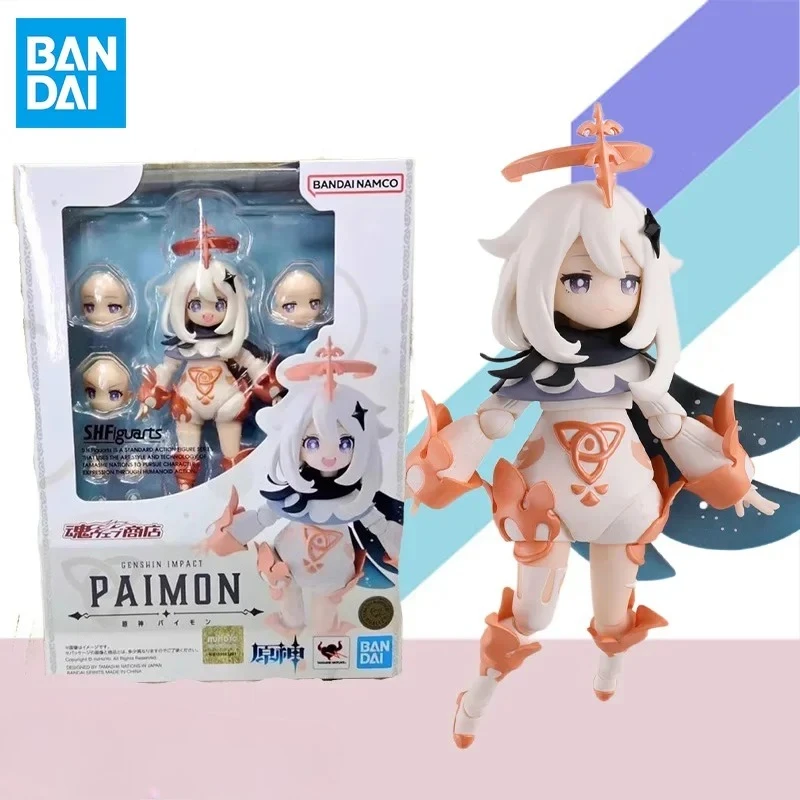 

Bandai оригинальный SHFiguarts GENSHIN IMPACT PAIMON аниме фигурка Finishe модель комплект коллекция игрушек подарок для ребенка
