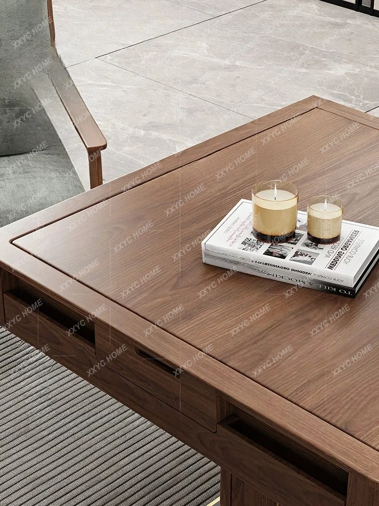 Новый китайский твердый стол для маджонга, североамериканский черный орех, автоматический стол для маджонга с электрическим отключением звука