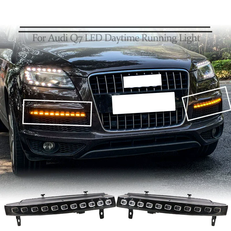 LED Daytime Running Light for Audi Q7 05-15 modified Stream Turn signal light Car Accessories