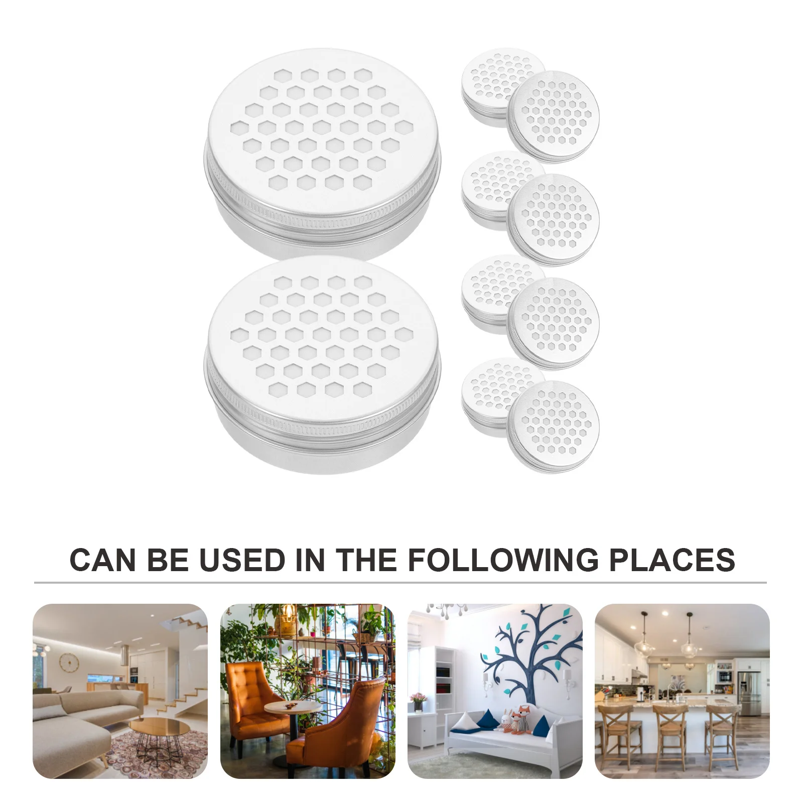 

10Pcs Aluminum Aroma Diffuser Box Ventilated Lid for Home Dog Scent Training Essential Oil Holder Metal Storage