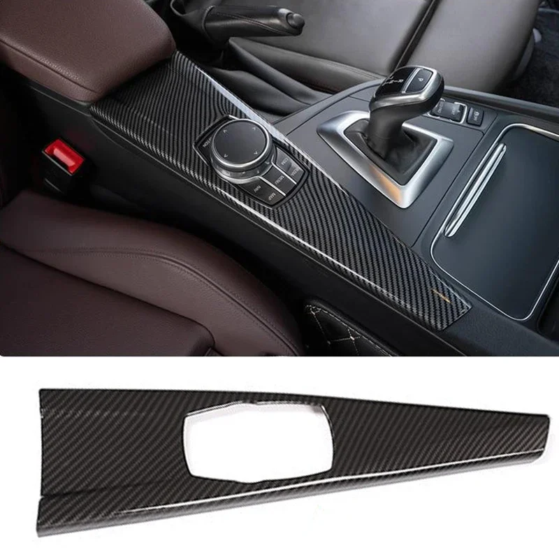 For BMW 3 4 Series F30 F31 F32 F36 3GT 320i Carbon Fiber Car Center Console Gear Shift Panel Sticker Cover Interior Decoration