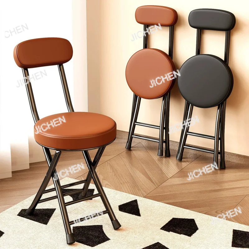 

Складной стул с металлическим каркасом и сиденьем из полиуретана в традиционном стиле, с толстым наполнителем, для дома и улицы, для гостиной