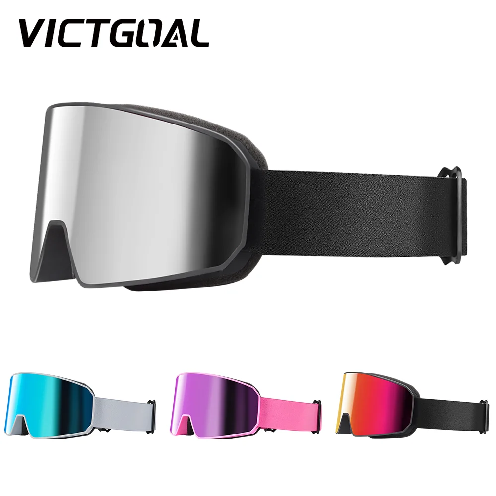VICTGOAL نظارات التزلج المضادة للضباب حماية من الأشعة فوق البنفسجية عدسة مزدوجة نظارات للتزلج على الجليد النساء الرجال نظارات رياضية في الهواء الطلق