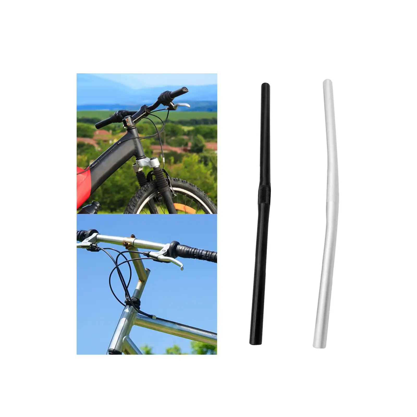 Fahrradlenker, robust, passend für 25,4 mm Vorbau, ultraleichter Lenker, 540 mm Länge, Riser-Lenker für Mountainbikes und Rennräder, Fahrradteile