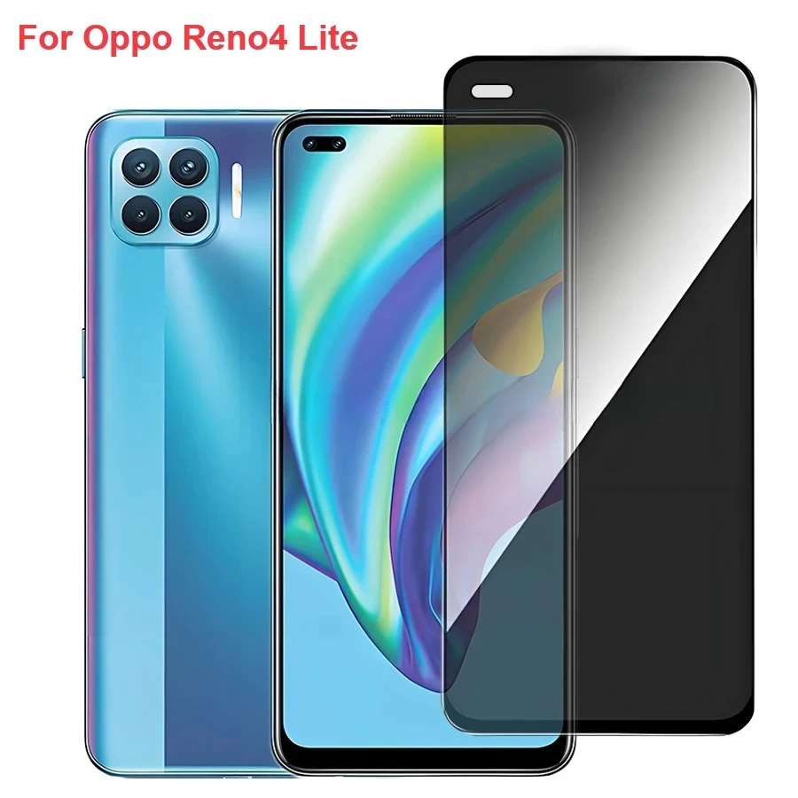 

For Oppo Reno4 Lite CPH2125 Anti Spy Privacy Tempered Glass Protector Compatible Full Cover Screen Phone Film