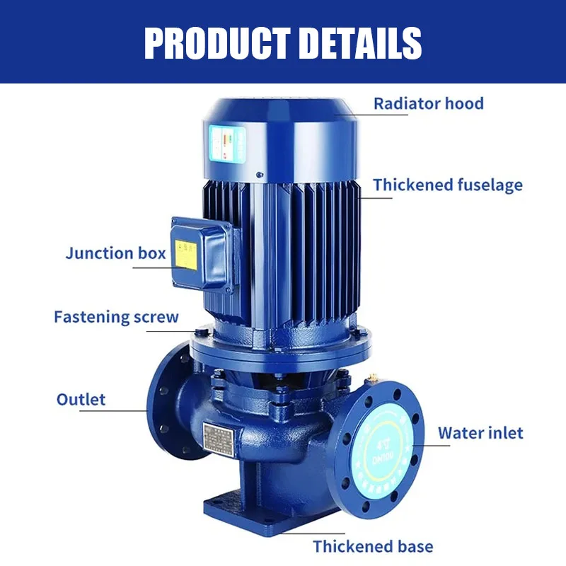 Easy to Install ISG Vertical Pipeline Centrifugal Pump For Industrial Urban Water Supply Drainage