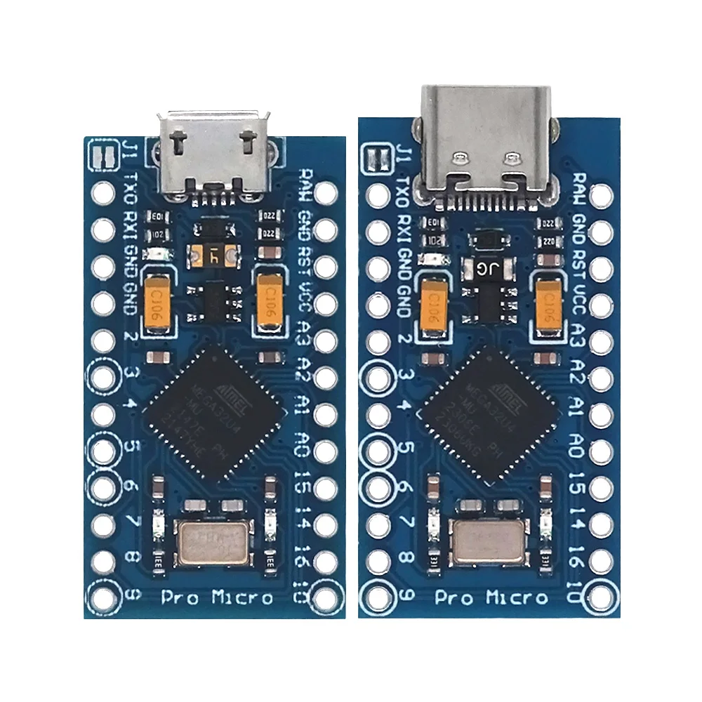 Pro Micro ATMEGA32U4 5V/16MHZ module With the bootloader for arduino MINI USB/Micro USB  with 2 row pin header for arduino